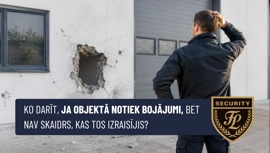 Ko darīt, ja objektā notiek bojājumi, bet nav skaidrs, kas tos izraisījis?
