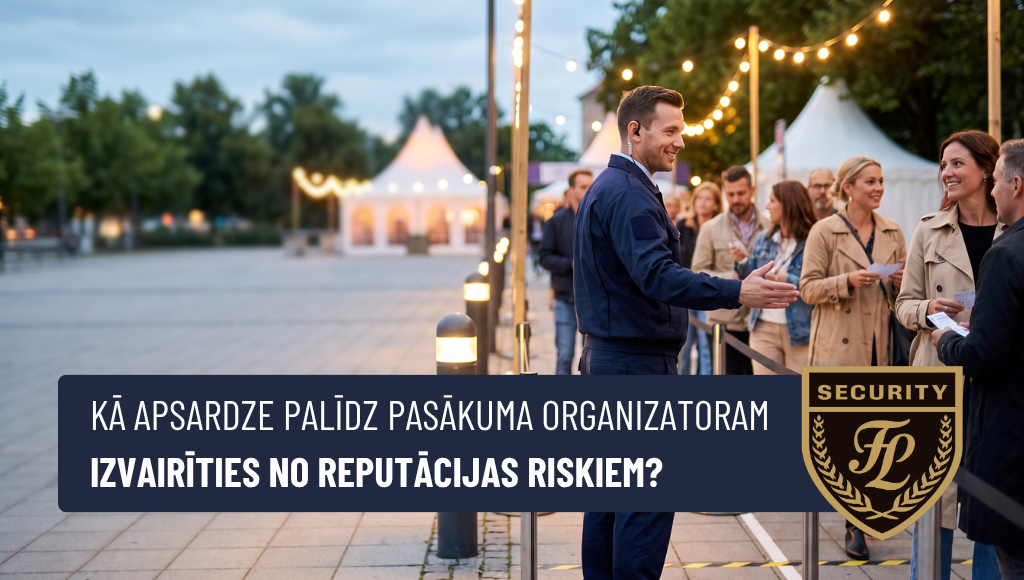 Kā apsardze palīdz pasākuma organizatoram izvairīties no reputācijas riskiem?